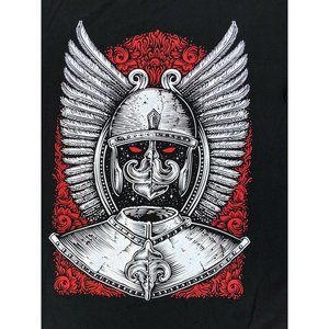 Medieval Design Tshirt Tee Shirt  Suit Of Armor Head Helmet Actual Size‎ Medium